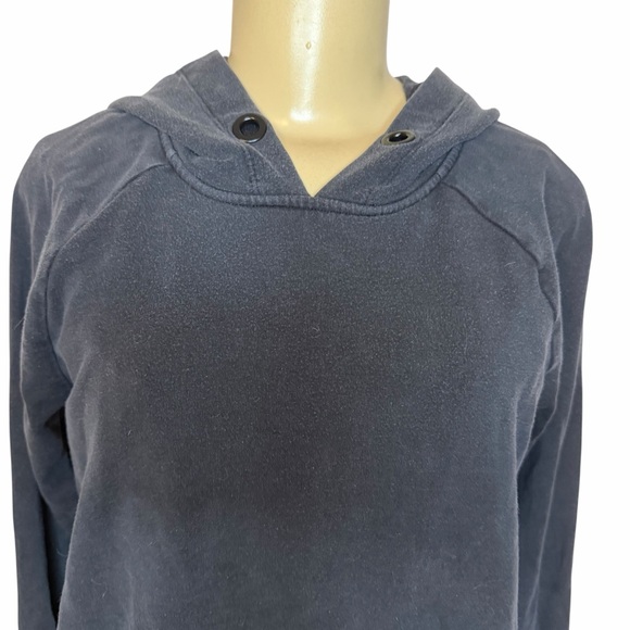 Athleta Pullover tencel modal washed Black Hoodie tulip crossover sweatshirt S - Picture 4 of 5